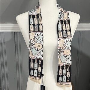 1446. LV Multicolor Iconic 100% Silk Scarf 46 1/2” x 3 1/4”